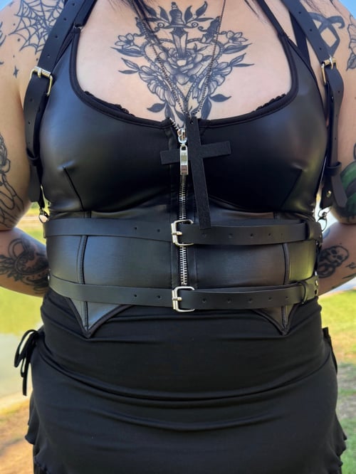 Image of Plus Size Dark Goth Harness