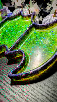 Image 3 of Bat Tray in Perfect Poison Glitter Mix 