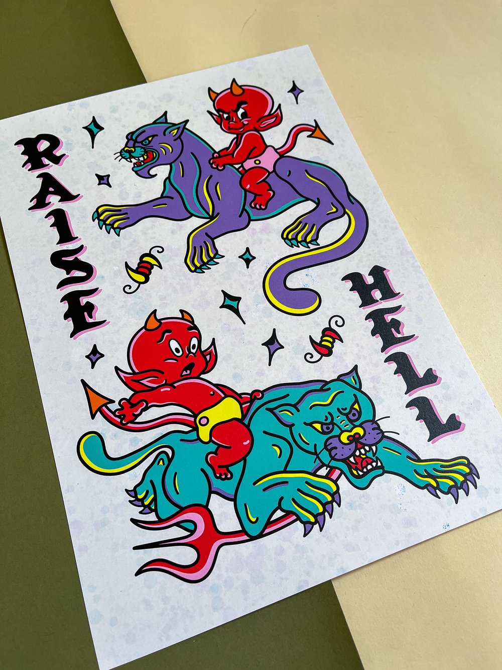 Image of Raise Hell Hot Stuff A4 Print