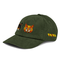 Image 2 of The Little Buddies 🐶🐱🧢 Corduroy Cap (Damp Moss)