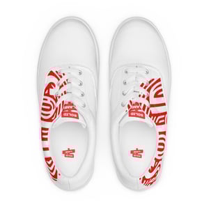 Image of Red Printed Solid Sneakers