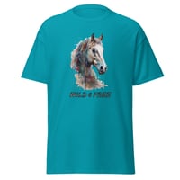 Image 1 of Unisex classic tee, Wild and Free Horse Equine Tee