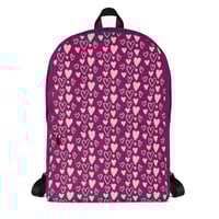 Image 2 of PINK HEARTS BACKPACK 