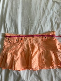 Image 8 of Vintage Y2K River Island coral mini rara mink skirt 