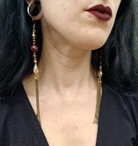 Image 3 of Brass Chain Fringe Earrings - set 2