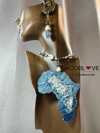 Image 1 of Denim of Africa Earring and Necklace set