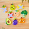 Fruits & Veggies Clay Magnets
