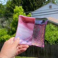 Image 2 of Fused Glass Square Trinket/Soap Dish 4 