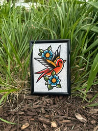 Red birds with blossoms (1) left