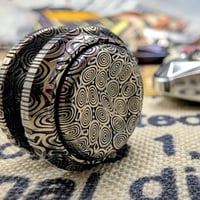 Image 2 of Preorder A New Linkage Button---DOME in Damasteel