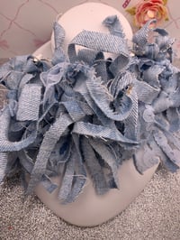 Image 4 of Denim   Tassel Clip on Earrings