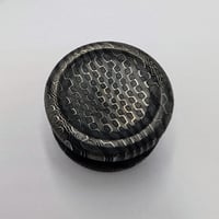 Image 3 of Preorder Custom Size Dish/5Slope Button in Reptilian Dama Blacken Finish