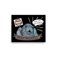 Image 1 of "Profan-atee" (black variant) matte fine art print 