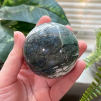 Image 4 of Moss Agate Sphere D