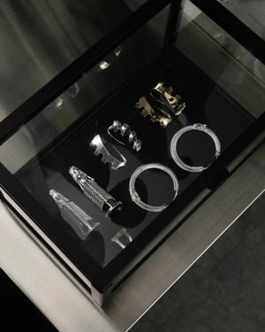 Image of BDODI - Snake Hoops (Silver)