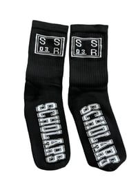 Image 4 of SSR03 - “Traditional” Black Crew Socks 