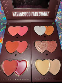Image 2 of K & C Facechart Eyeshadow Palette with Mirror 