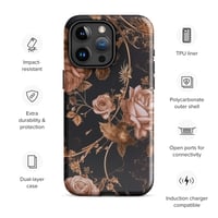 Image 1 of Dark Rose Gold Butterfly Design Goth Inspired Tough Case for iPhone®