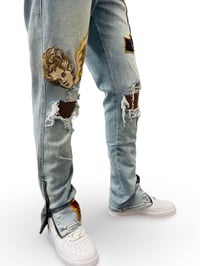 Image 3 of Royal Love Snap Button x Zipper Blue Jean 