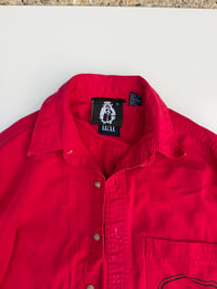 Image 5 of ANGEL RED BUTTON UP GAP SHIRT (M)
