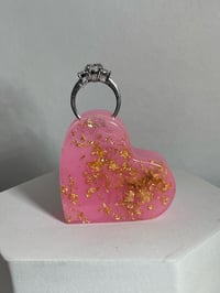 Image 3 of Handcrafted Resin Heart Cardholder/Ring holder