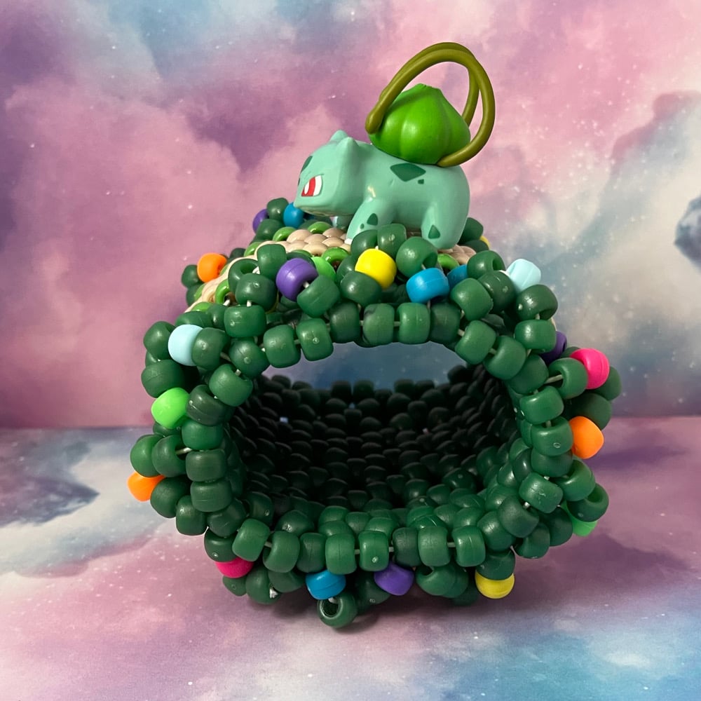 Image of Bulbasaur Rotator Fidget Kandi Cuff
