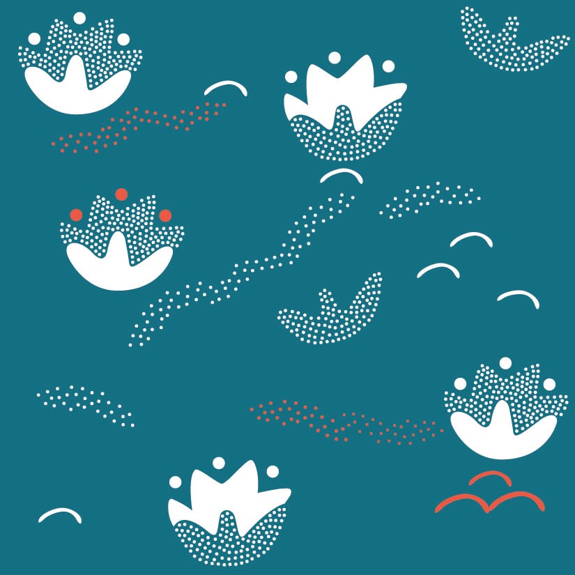 Image of Lotus Foncé - Tissu en Coton Biologique