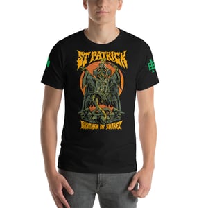 Image of St. Patrick Banisher of Snakes Unisex Black T-Shirt