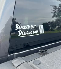 Image 3 of 8” Blacked Out Designs Logo Decal