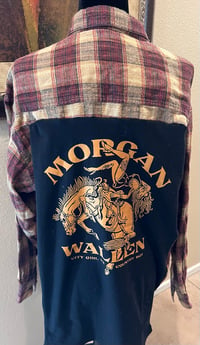 Vintage Brown/Red/Black Flannel Shirt Morgan Wallen