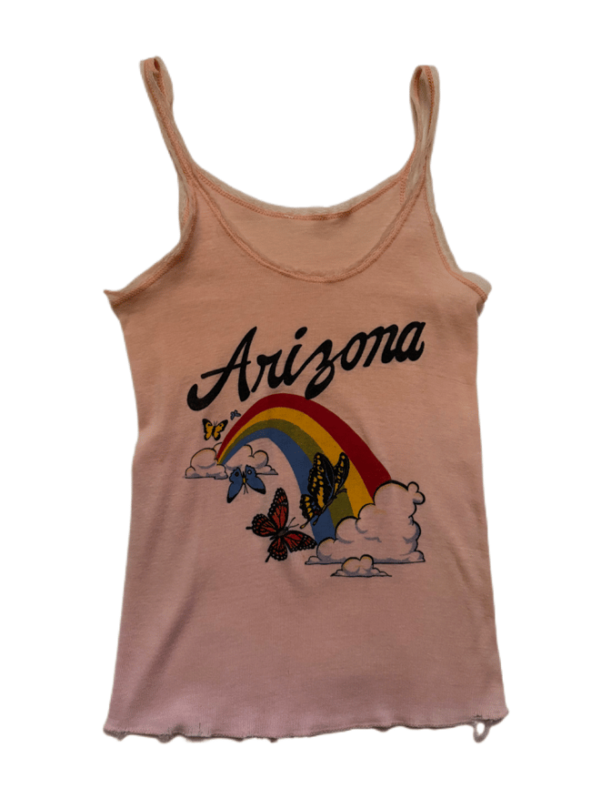 70s Arizona desert biker lace tank top