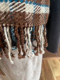 Image 5 of Small check Alpaca Plaid Scarf. (Item # 22326)
