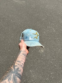 Image 6 of STRESSED LIGHT WASHED DENIM HOUSTON ASTROS CUSTOM FITTED CAP