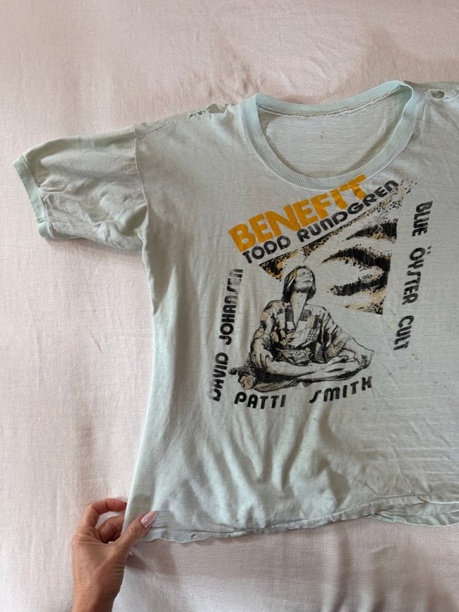 70s Patti Smith Todd Rundgren t shirt concert tour tee 