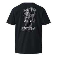 Image 4 of "La Muerte" by Jacobo Amador Unisex premium t-shirt Front & Back design (+ more colors)