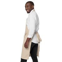 Image 4 of Organic cotton apron with green screenprint Grier crest
