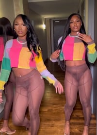Brown see thru tights 