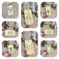 Image 2 of handmade hand stamped french style luggage tags