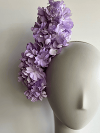 Image 1 of Lilac flowers headpiece. 