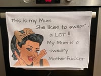 Image 1 of Sweary Mum Tea Towel