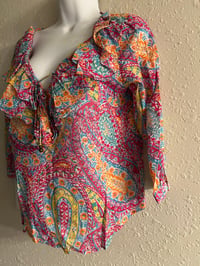 Image 7 of New PM Ralph Lauren Ruffled Top #1207*8