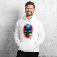 Image 1 of Flaming skull Unisex Hoodie