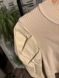 Image 3 of Printed puff sleeve sweater 