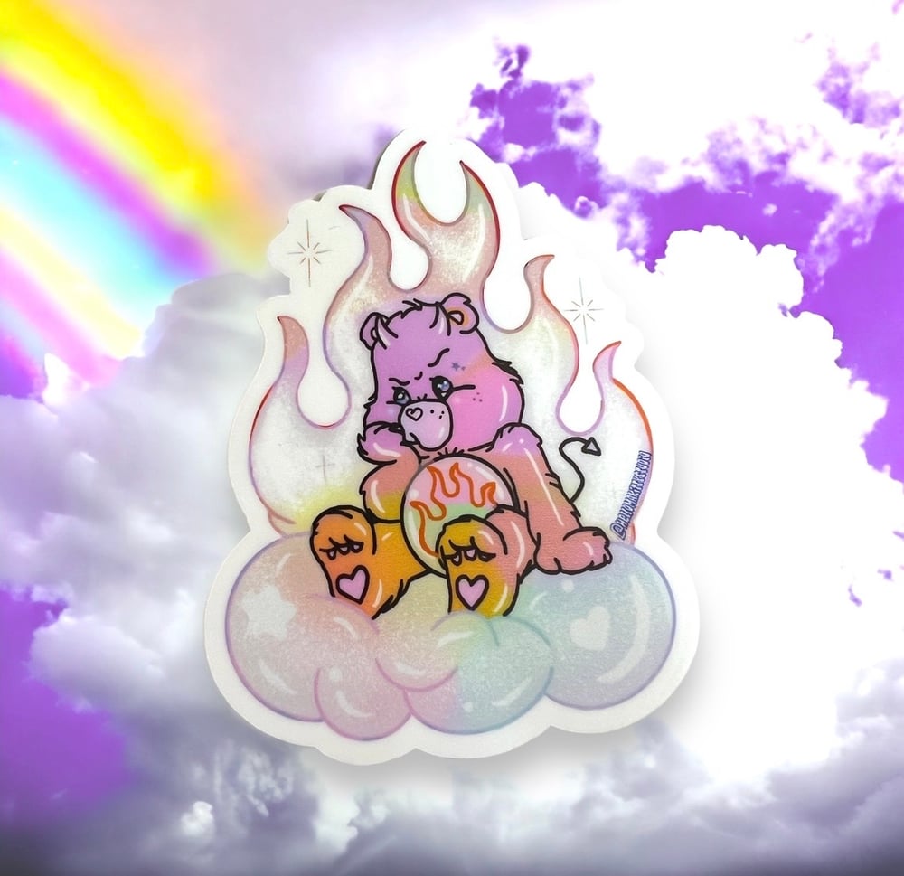 Grumpy lit 🔥 care bear 3” sticker 