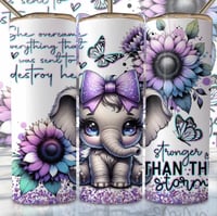 Stronger than the storm elephant 20oz tumbler