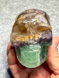 Image 3 of Rainbow Fluorite Crystal Skull #2412