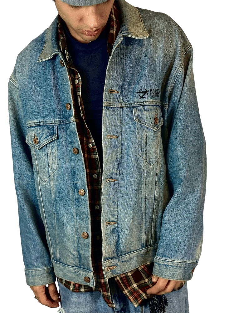 Image of Balenciaga SS21 Paris Denim Jacket 