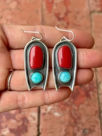 Image 1 of Rosarita + Amazonite Earrings 