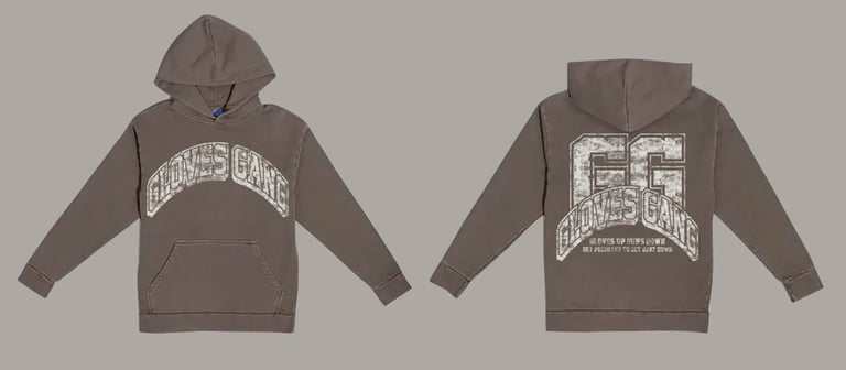 GLOVES GANG OVERSIZED HOODIE (GRAY/GRAY)