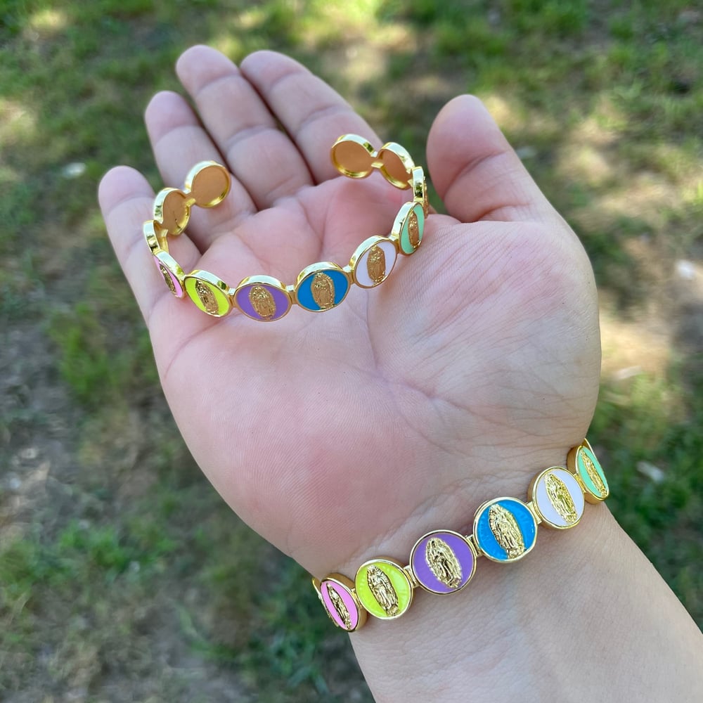 Colorful Virgen bangle bracelet